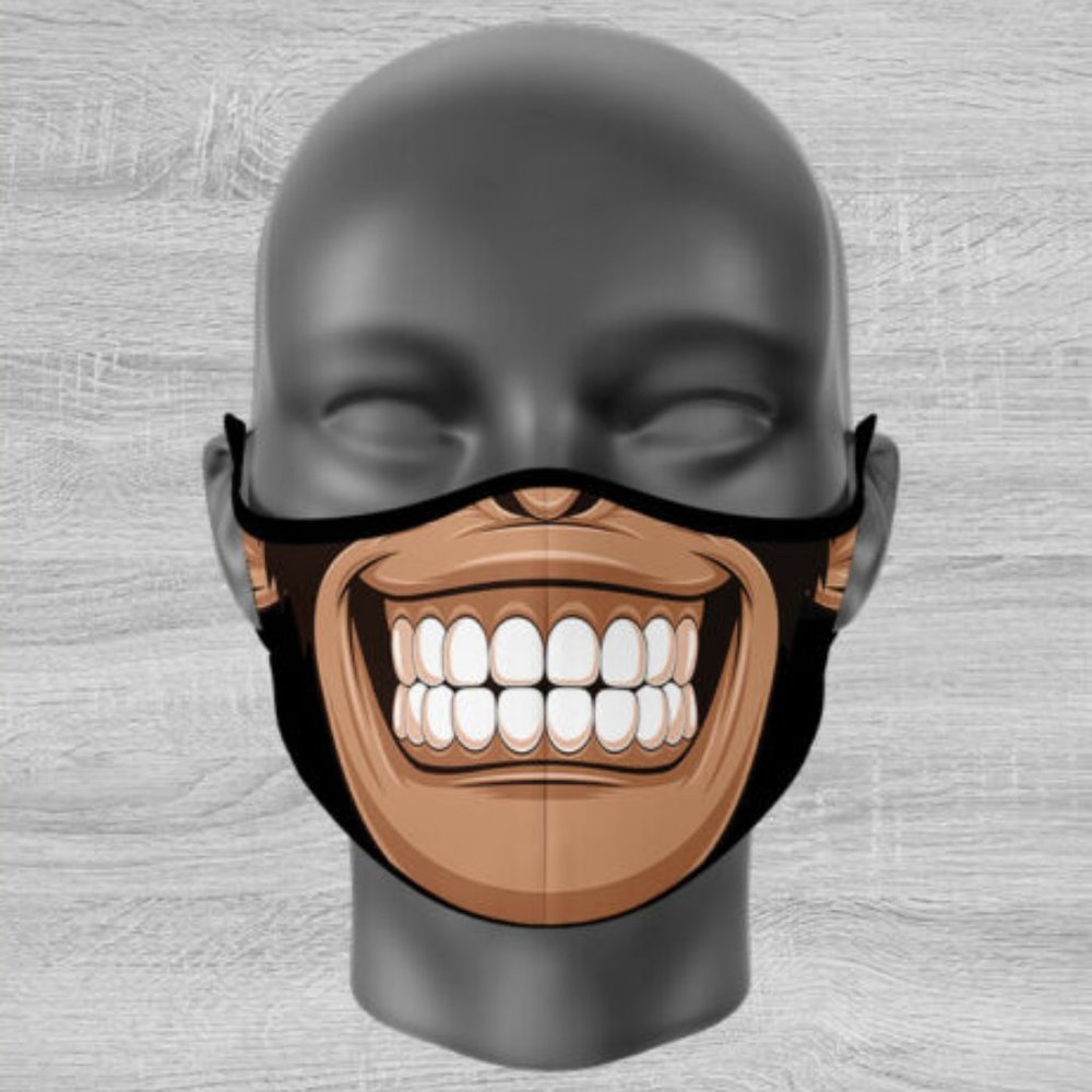 FACE MASK Big happy Smile party fun monkey super soft POP Fashion cloth High Q